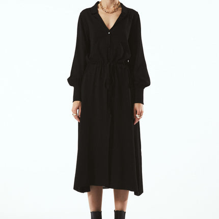 Black Knitwear Shirt Dress by BYNES NEW YORK | Apparel & Accessories