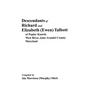 Descendants of Richard and Elizabeth (Ewen) Talbott