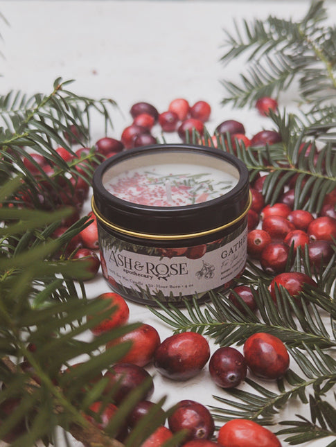 GATHER HERE Cranberry Pine Candle by Ash & Rose