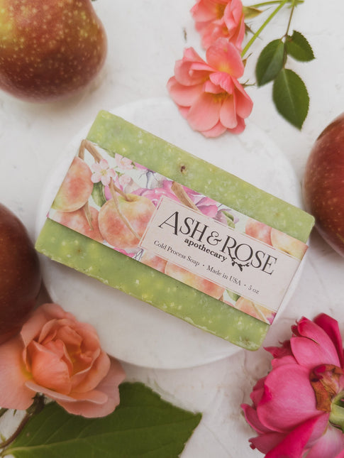 Apple Rose Soap Scrub Bar by Ash & Rose