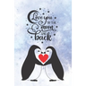 Love You To The Moon And Back: Cute Notebook for Penguin Lovers Valentine Present for Loved One Friend Co-Worker Kids