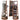 Lockable 360° Swivel Jewelry Cabinet with Full-Length Mirror LED Lights-Walnut