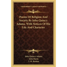 Poems Of Religion And Society By John Quincy Adams, With Notices Of His Life And Character