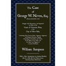 The Case of George W. Niven, Esq.