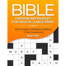 Bible Crossword Puzzles for Adults: Large Print: 101 Christian & Religious Biblical Trivia Crosswords