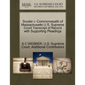 Snyder V. Commonwealth of Massachusetts U.S. Supreme Court Transcript of Record with Supporting Pleadings
