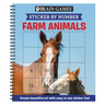 Brain Games - Sticker by Number: Farm Animals (Easy - Square Stickers): Create Beautiful Art with Easy to Use Sticker Fun!