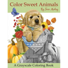 Color Sweet Animals: A Grayscale Coloring Book