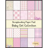 Scrapbook Paper Pad: Baby Girl Collection: 20 Unique Design Background Crafting Sheets