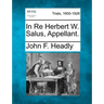 In Re Herbert W. Salus, Appellant.