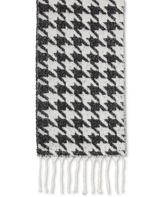 DKNY Women's Oversized Houndstooth Scarf Black Size Regular by Steals