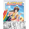 Anime Grayscale Coloring Book for Adults and Teens