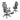 Mesh Office Chair with Tilting Backrest and Retractable Footrest-Gray