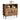 Mid-century Wooden Storage Cabinet Wine Glass Holders-Rustic Brown