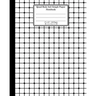 Quad Rule 5x5 Graph Paper Notebook. 8 X 10. 120 Pages. Geometric Shapes Cover: White Black Mesh Squares Dots Pattern Cover. Square Grid Paper, Graph R