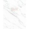 Graph Paper Notebook: Soft White Marble - 8.5 x 11 - 5 x 5 Squares per inch - 100 Quad Ruled Pages - Cute Graph Paper Composition Notebook f