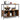 Modern Kitchen Buffet Sideboard with 3 Compartments-Rustic Brown