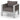 Patio Furniture Aluminum Armchair with Thick Back and Seat Cushion