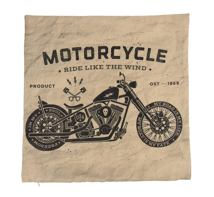 Motorcycles | Pillow Cover | Gift for Him | Throw Pillow | Home Décor | Boyfriend | Dad Gift | Classic Motorcycle by UniikPillows