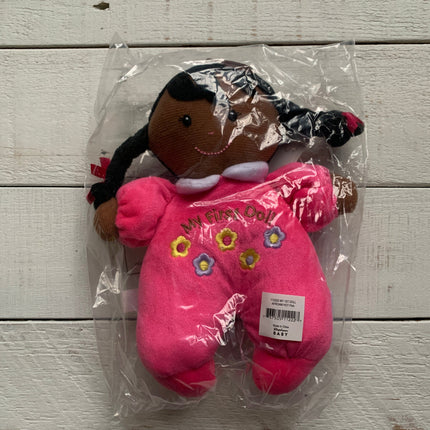 My 1st Doll in Hot Pink | African-American Soft Plush 8" Doll by The Bullish Store