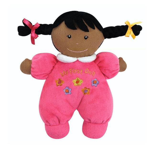 My 1st Doll in Hot Pink | African-American Soft Plush 8" Doll by The Bullish Store