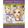 Fantasy Dolls Vol.1 Coloring Book Grayscale: 25 Portraits of Big Eye Cuties