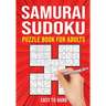 Samurai Sudoku Puzzle Books for Adults: Japanese Math Puzzle Logic Book Easy to Hard 90 Puzzles