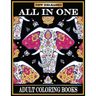 All in One Adult Coloring Books: New 220 Pages Coloring Books with Amazing Animals, Flowers, Mandalas, Birds, Mermaids, Girls, Fishes, Fairy, Dragons