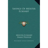 Sayings of Meister Eckhart