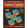 Samurai Sudoku for adults & Seniors: 500 Easy Sudoku Puzzles Overlapping into 100 Samurai Style