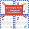 Learning to Write: Kindergarten Tracing Exercises