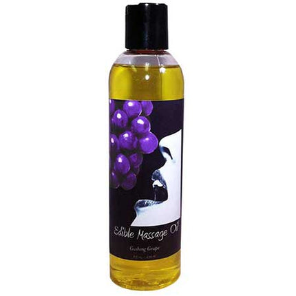 Earthly Body Edible Massage Oil Grape 8oz. by Sexology