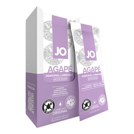 JO Agape Water-Based Lubricant Foils 10mL 12-Pack by Sexology