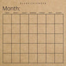 Blank Calendar: Kraft Brown Paper, Undated Planner for Organizing, Tasks, Goals, Scheduling, DIY Calendar Book