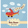 It's a Boy! A Baby Shower Guest Book: A Fun Helicopter Themed Square Hardcover Baby Shower Guest Book for Boys - Sign-In Pages, Wishes for Baby & Phot