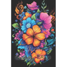 Flower Coloring Book for Adults with back background