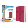 Niv, Bible for Kids, Large Print, Leathersoft, Pink, Red Letter, Comfort Print: Thinline Edition