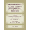 Miscellaneous Cabell County, [West] Virginia Records: Order Book, Overseers of the Poor, 1814-1861; Fee Book 1826-1839; 1857-1859 (Rule Book); Cabell