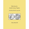 Tithe Lists for Amelia County, Virginia, 1765-1766, 1769-1771, and 1778