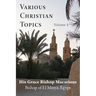 Various Christian Topics: Volume 1