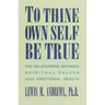 To Thine Own Self Be True: The Relationship Between Spiritual Values and Emotional Health