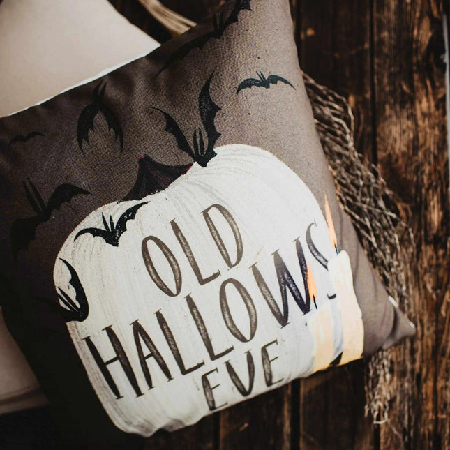 Old Hallows Eve Pumpkin Pillow Cover | Halloween decor | Farmhouse Pillows | Country Decor | Fall Throw Pillows | Cute Throw Pillows | Gift by UniikPillows - Vysn
