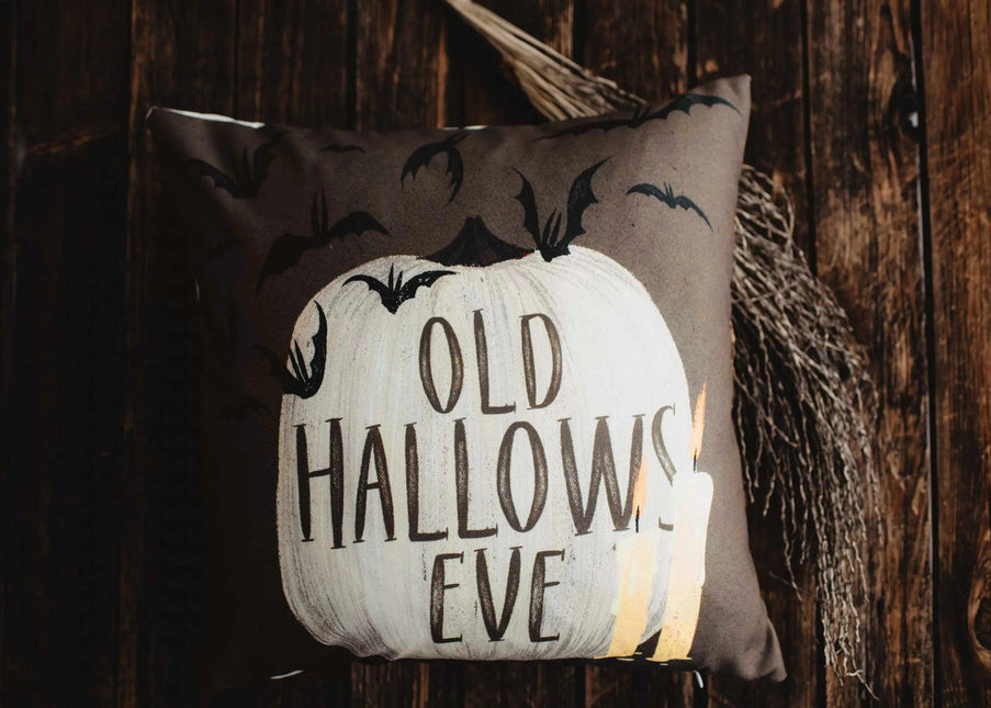 Old Hallows Eve Pumpkin Pillow Cover | Halloween decor | Farmhouse Pillows | Country Decor | Fall Throw Pillows | Cute Throw Pillows | Gift by UniikPillows - Vysn