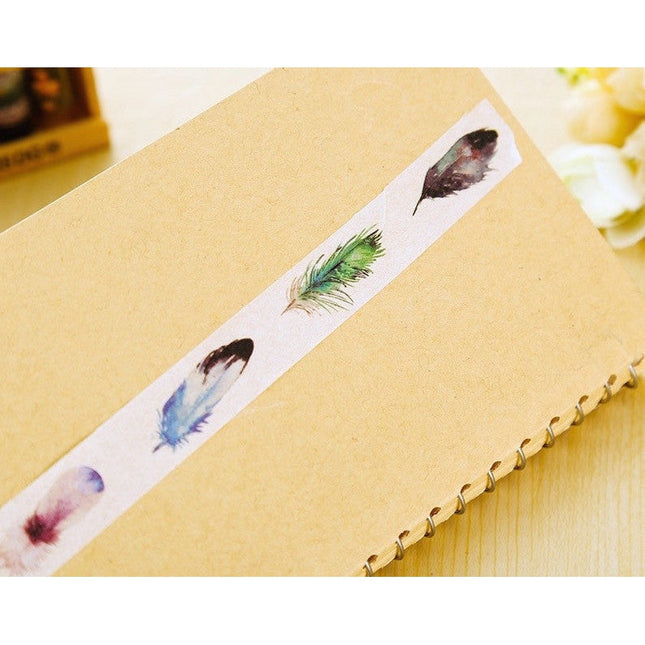 On-Trend Feather Washi Tape | Gift Wrapping and Craft Tape by The Bullish Store