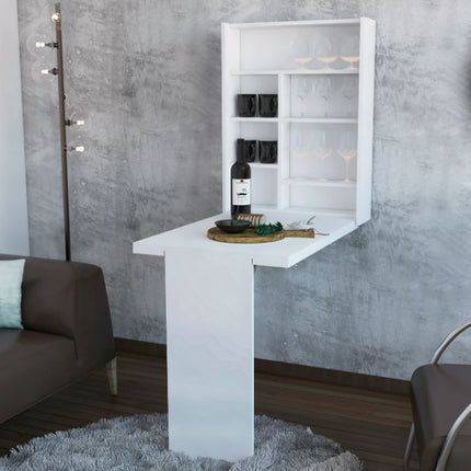 Dalton Foldable Desk, One Shelf With Divisions by FM FURNITURE
