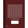 Cross Stitch Graph Paper: 14 Lines Per Inch, Graph Paper for Embroidery and Needlework, 8.5''x11'', 100 Sheets, Burgundy Cover