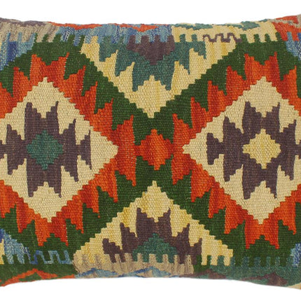 Turkish Rustic Bryan Hand Woven Kilim Pillow by Bareens Designer Rugs