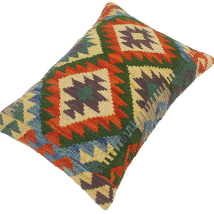 Turkish Rustic Bryan Hand Woven Kilim Pillow by Bareens Designer Rugs