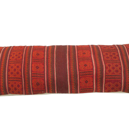 Antique Turkish Rustic Chin Kilim Lumbar Pillow by Bareens Designer Rugs