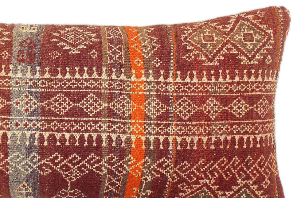 Antique Turkish Tribal McLoughl Kilim Lumbar Pillow by Bareens Designer Rugs